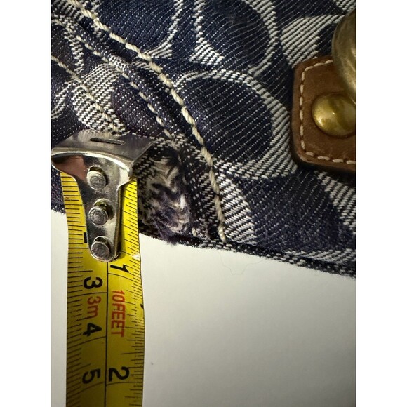 COACH VTG Signature Denim & Vachetta Leather Shoulder Bag F06K-10406 Handbag - Picture 16 of 16